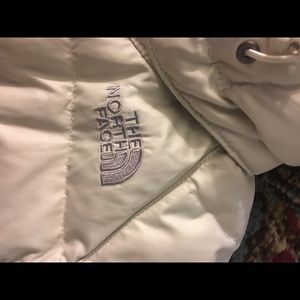 The North face white long coat